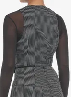 Pinstripe Double-Breasted Girls Vest