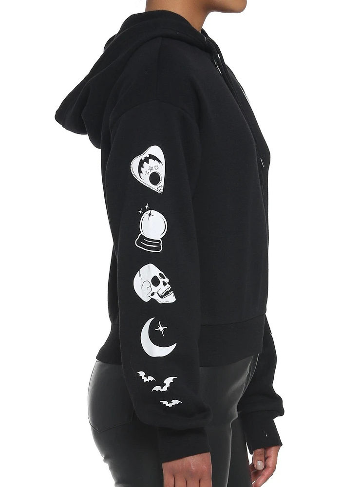 Moon Hex Girls Crop Hoodie