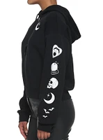 Moon Hex Girls Crop Hoodie