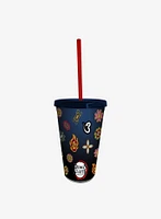 Demon Slayer: Kimetsu No Yaiba Tumbler With Straw Set