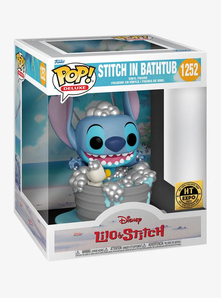 Funko Disney Lilo & Stitch Pop! Deluxe Stitch In Bathtub Vinyl Figure 2022 HT Expo Exclusive