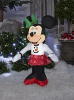 Disney Minnie Mouse In Snowman Sweater And Snowflake Skirt Airblown