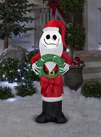 The Nightmare Before Christmas Jack Skellington In Santa Suit With Wreath Airblown