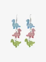 Colorful Dinosaur Charm Drop Earrings