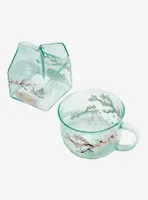 Studio Ghibli My Neighbor Totoro Sleepy Cherry Blossom Glass Mug & Carton Set - BoxLunch Exclusive