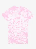 Kirby Star Wand Snacks Pink Tie-Dye Boyfriend Fit Girls T-Shirt