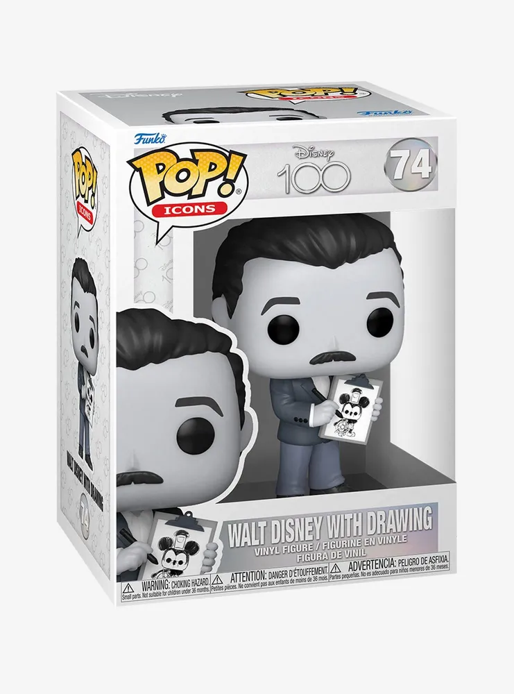 Funko Disney100 Pop! Icons Walt Disney With Drawing Vinyl Figure