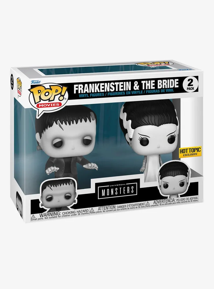 Funko Universal Monsters Pop! Movies Frankenstein & The Bride Vinyl Figure Set Hot Topic Exclusive