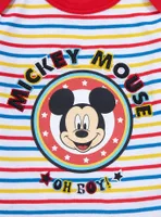 Disney Mickey Mouse Oh Boy Striped Infant One-Piece - BoxLunch Exclusive