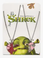 Shrek Dragon & Donkey Heart Best Friend Necklace Set