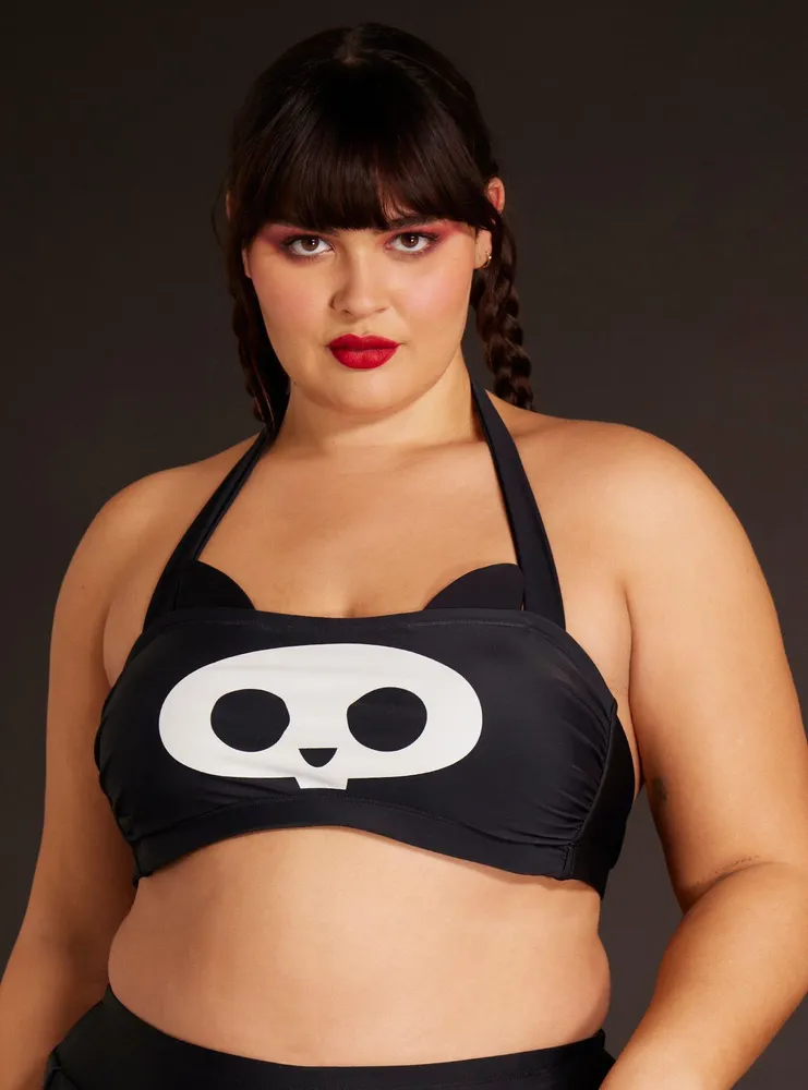 Hot Topic Skelanimals Kit Halter Swim Top Plus