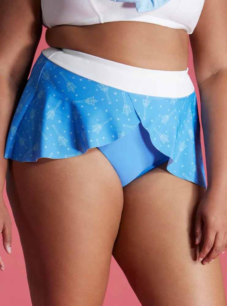 Sailor Moon Mercury Cosplay Skirted Swim Bottoms Plus