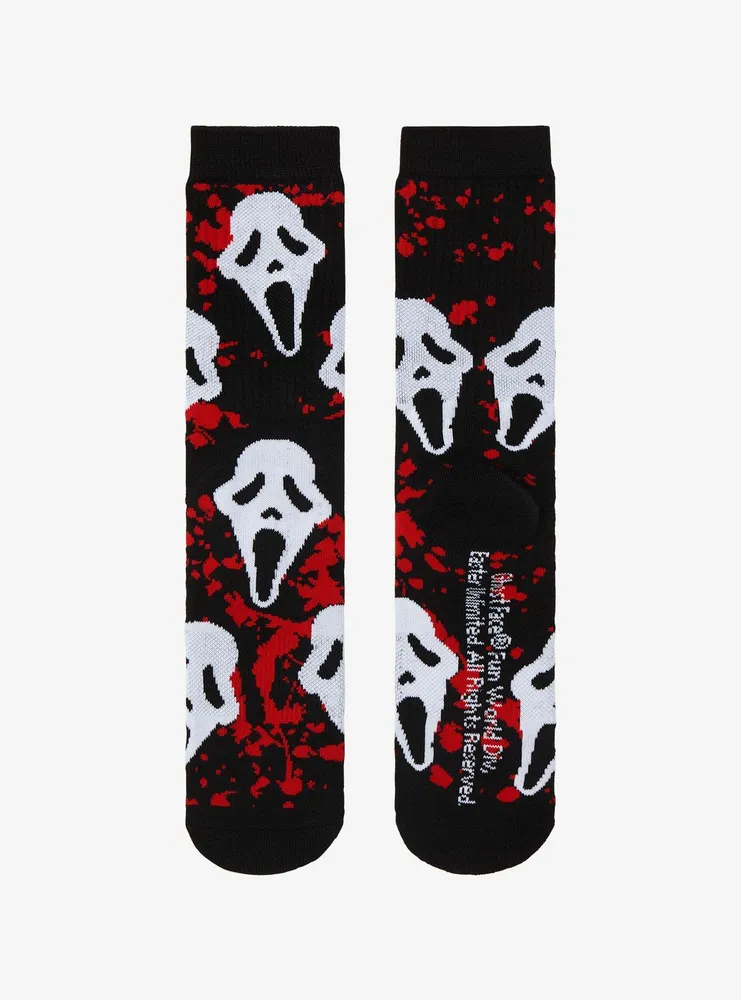 Scream Ghost Face Splatter Crew Socks