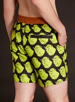 Shrek Meme Face Swim Trunks