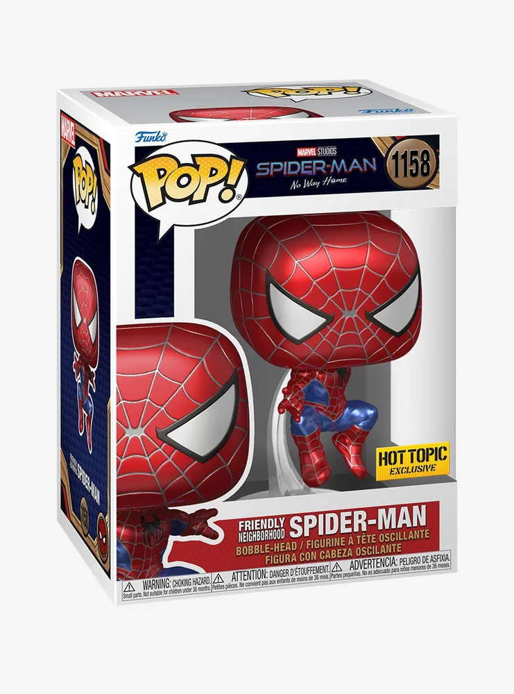 Funko Marvel Spider-Man: No Way Home Pop! Friendly Neighborhood Spider-Man Vinyl Bobble-Head Hot Topic Exclusive