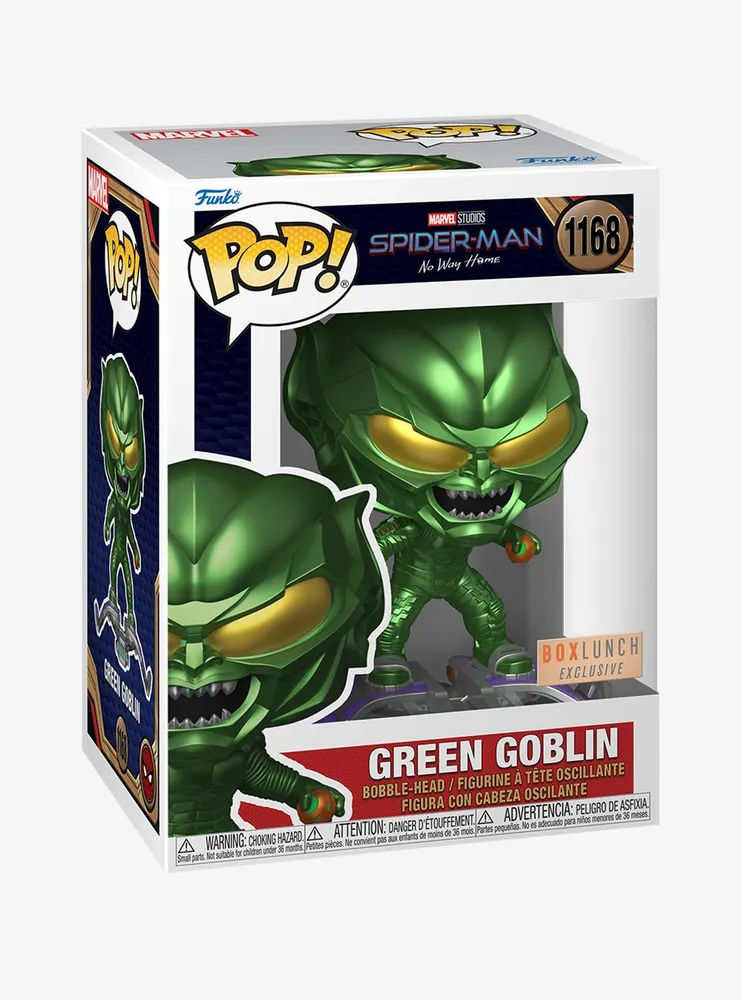 Funko Pop! Spider-Man: No Way Home Green Goblin (Metallic) Vinyl Bobble-Head - BoxLunch Exclusive