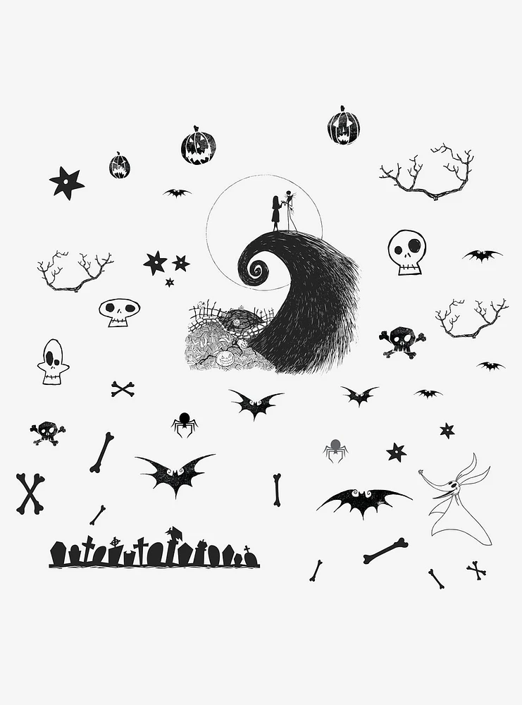 Disney Nightmare Before Christmas Jack and Sally Peel & Stick Wall Decals