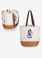 Disney Mickey Mouse NFL Buffalo Bills Canvas Willow Basket Tote