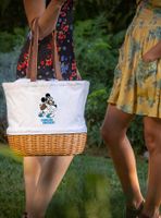 Disney Mickey Mouse NFL Carolina Panthers Canvas Willow Basket Tote