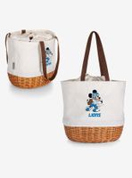 Disney Mickey Mouse NFL Detroit Lions Canvas Willow Basket Tote