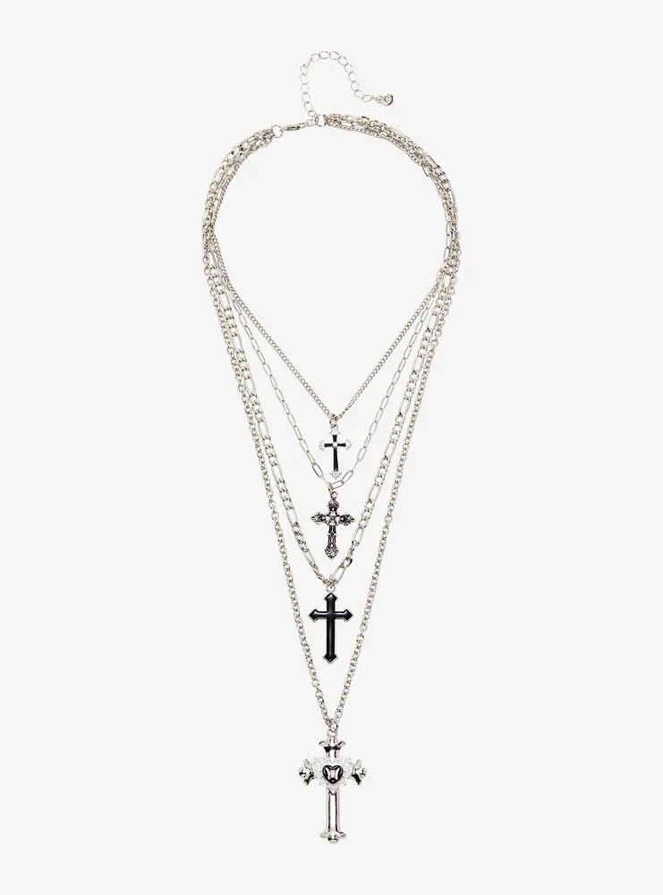 Gothic Cross 4 Layer Necklace