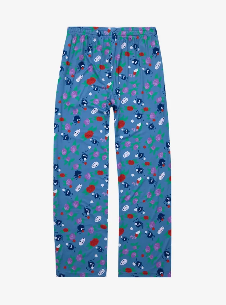 Studio Ghibli Spirited Away No-Face & Soot Sprites Floral Allover Print Sleep Pants - BoxLunch Exclusive