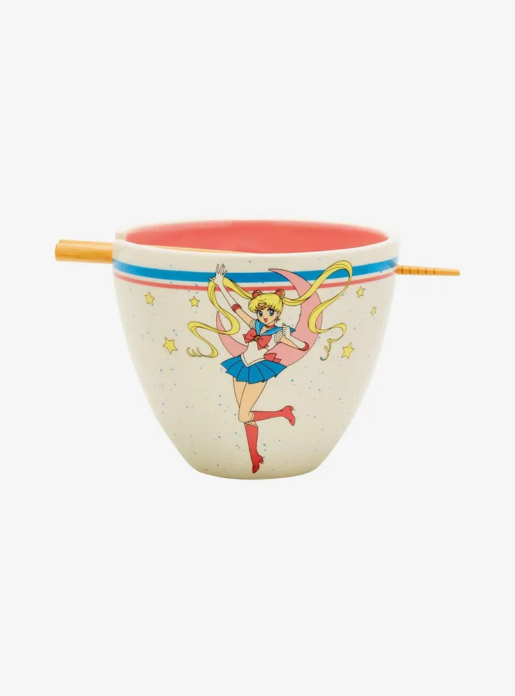 Sailor Moon Pastel Portrait Ramen Bowl with Chopsticks
