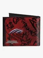 A Nightmare On Elm Street Scrawls Bifold Wallet