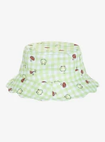 Frog & Mushroom Gingham Bucket Hat