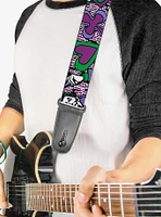 DC Comics Batman Joker Face Logo Spades Wide Guitar Strap