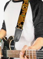 Scooby-Doo Stacked Close Up Guitar Strap