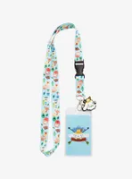 Loungefly Sanrio Cinnamoroll Camping Character Allover Print Lanyard - BoxLunch Exclusive