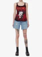 A Nightmare On Elm Street Freddy Tie-Dye Strappy Girls Tank Top