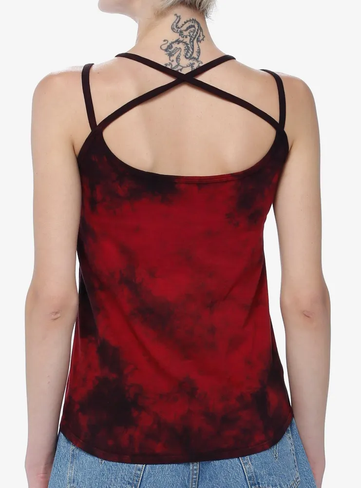 A Nightmare On Elm Street Freddy Tie-Dye Strappy Girls Tank Top