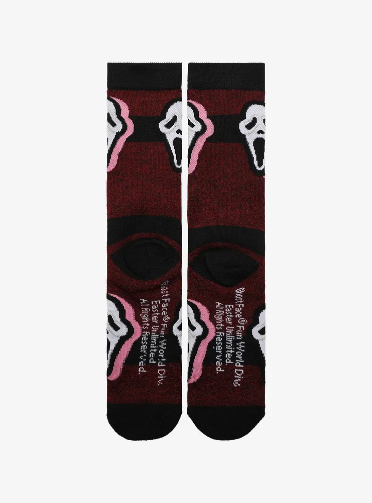 Scream Ghost Face Mask Crew Socks