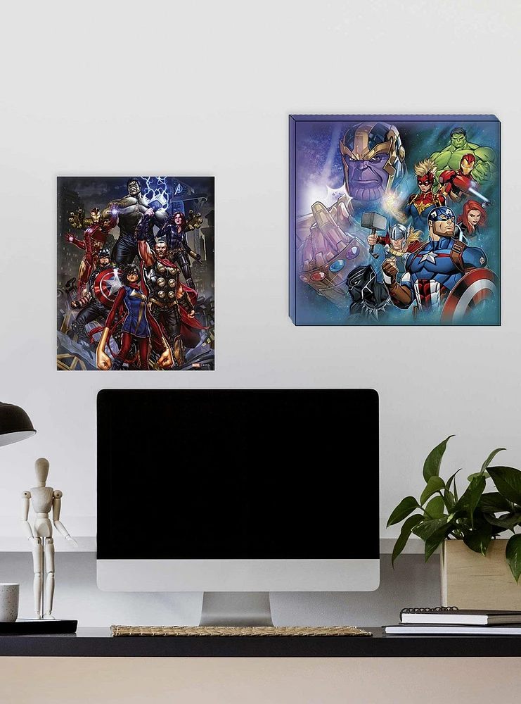 Marvel Avengers Heroes with Thanos Canvas Wall Decor