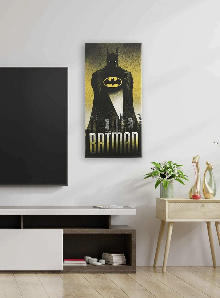 DC Comics The Batman Skyline Canvas Wall Decor