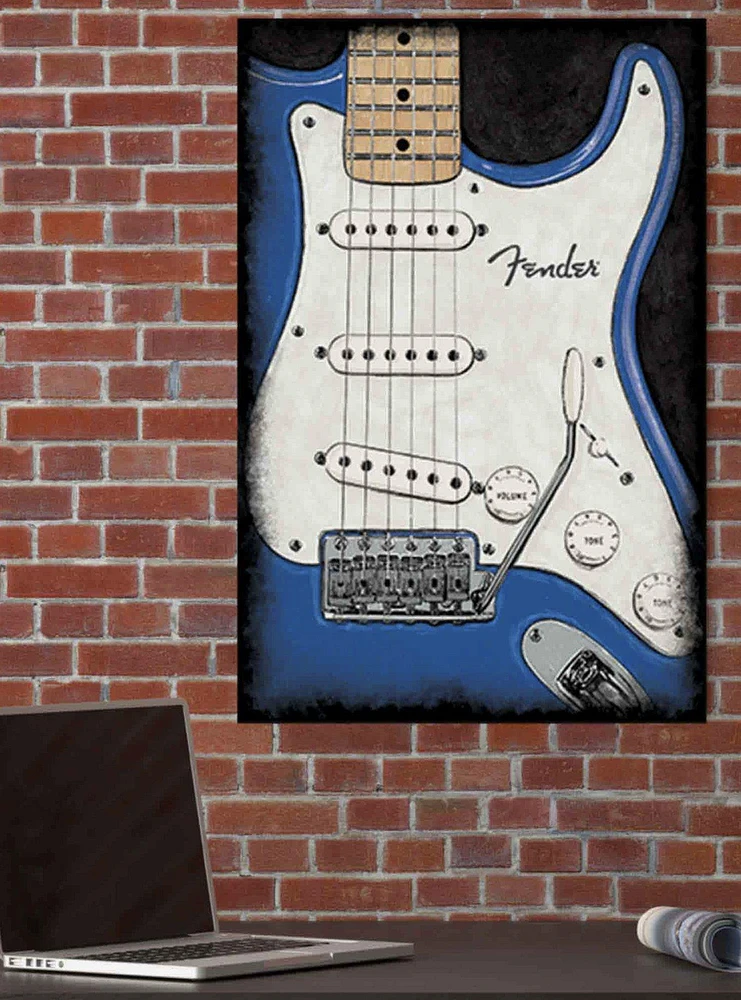 Fender Blue Strat Canvas Wall Decor