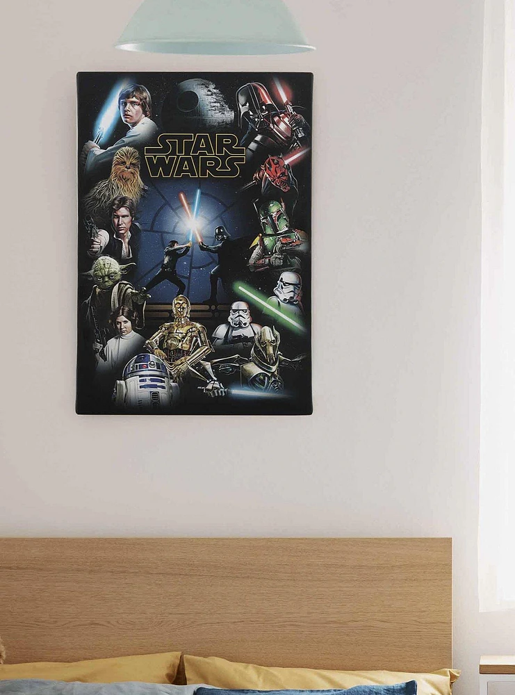 Star Wars Character Collage Gallery Wrapped Canvas Wall Decor