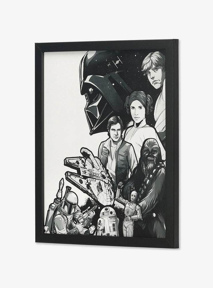 Star Wars Featured Characters Framed Wood Wall Decor