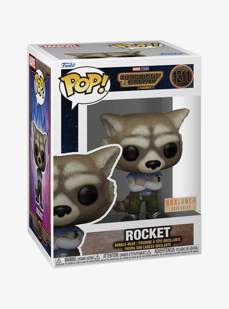 Funko Pop! Marvel Guardians of the Galaxy Rocket Raccoon Vinyl Bobble-Head - BoxLunch Exclusive