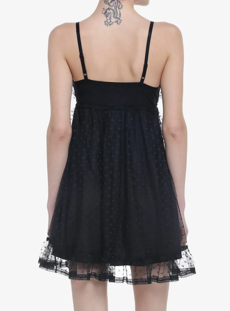 Black Empire Waist Slip Dress