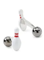 3D Bowling Pin & Ball Cufflinks