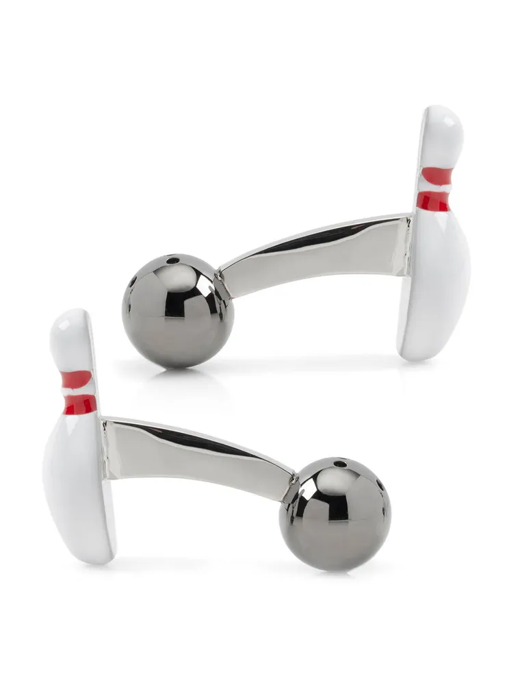 3D Bowling Pin & Ball Cufflinks