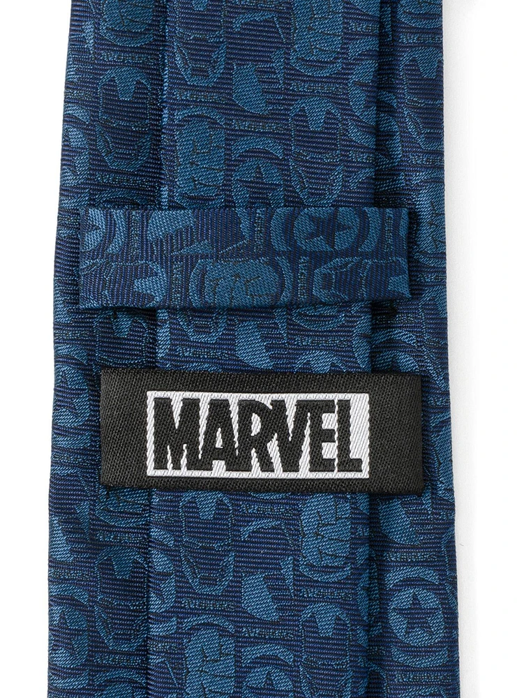 Marvel Avengers Motifs Blue Men's Tie