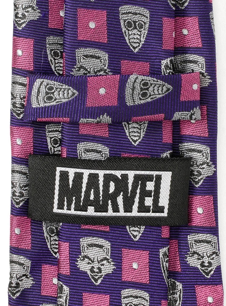 Marvel Guardians of the Galaxy Motifs Purple Men's Tie