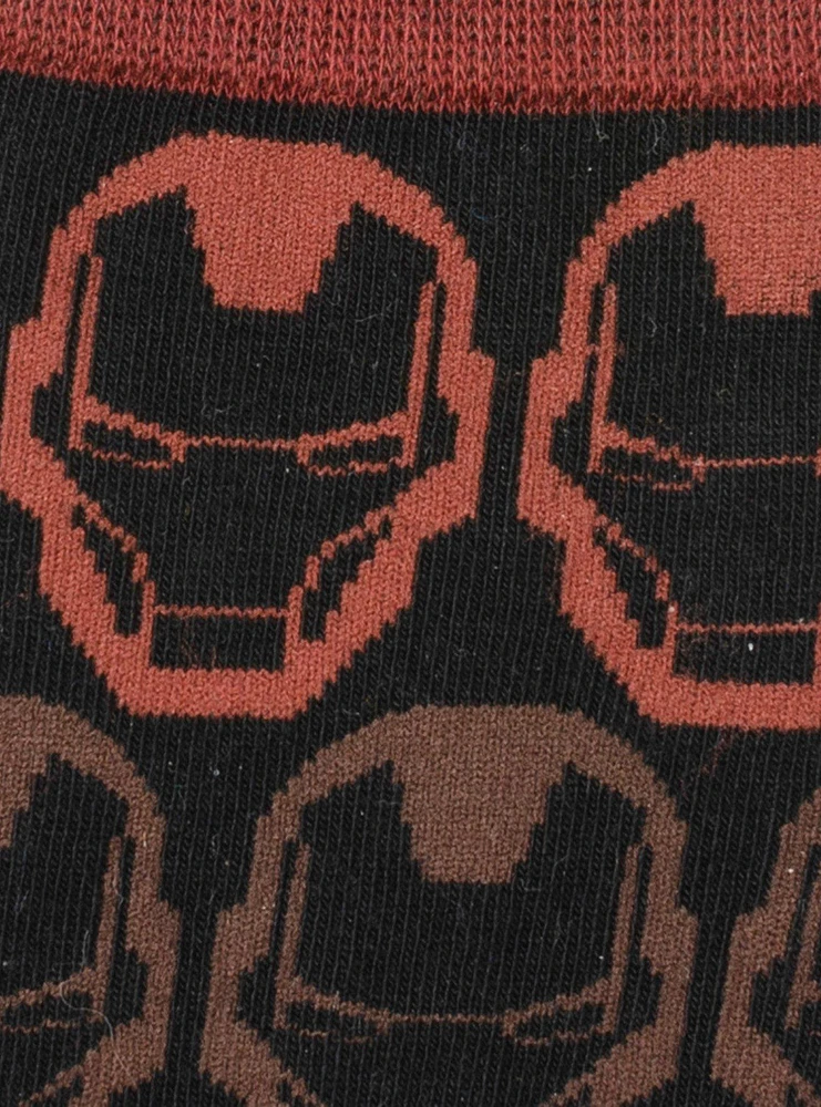 Marvel Iron Man Helmet Red Ombre Men's Socks
