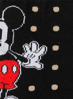 Disney Mickey Mouse Black Polka Dot Socks