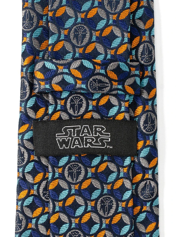 Star Wars Millennium Falcon Motif Navy Blue Men's Tie