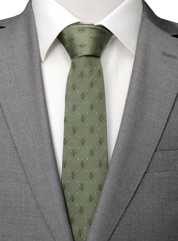 Star Wars The Mandalorian Sigil Sage Green Men's Tie